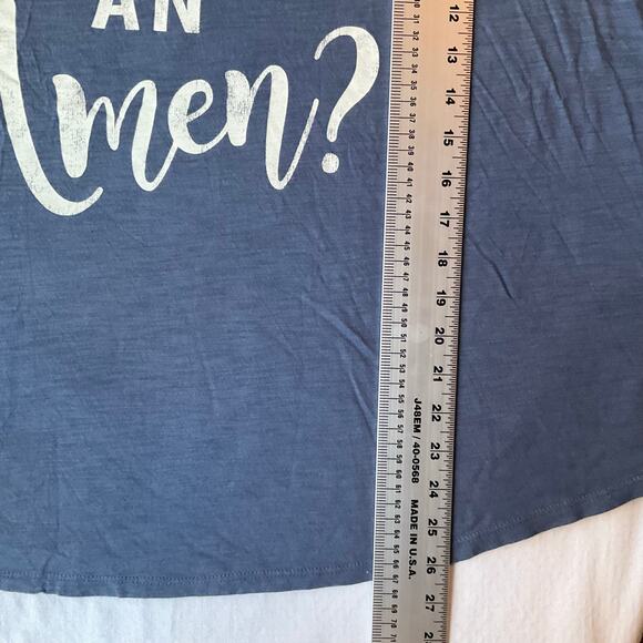 Maurices Women Short Sleeve Crewneck T-shirt Size 2XL, Blue, Can I Get An Amen? - Picture 3 of 8
